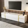 Merax Luxus-TV-Schrank mit Goldkanten, TV-Lowboard mit 4 Produktbild-Vorschau 4
