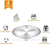 Set de 4 plaques à pizza 29 cm Rond en acier inoxydable Voir les images du produit 2