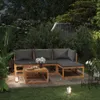 vidaXL 5-tlg. Garten-Lounge-Set mit Auflagen Massivholz Produktbild-Vorschau 2
