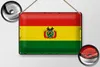 Blechschild Flagge Boliviens 30x20cm Retro Flag of Bolivia Produktbild-Vorschau 2