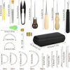 48 PCS Leder NäHset, Leder Werkzeug set Mit 12 Farben Produktbild-Vorschau 2