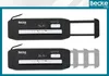 Two identical paper shredders are shown, one above the other. The top one has an extended paper bin, while the bottom one shows a ghosted image of an extended paper bin with multiple positions. Náhľad obrázku produktu
