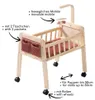 Howa poppenbed van hout, model "Grace", met wieltjes, Productafbeelding-voorbeeld 7