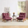 Sedia lounge MODFU con gambe in legno + poggiapiedi, Anteprima dell’immagine prodotto 12