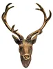 XXL Hirschgeweih Hirschkopf Geweih 10-Ender Bronze Optik 48x32x61cm Skulptur Produktbild-Vorschau