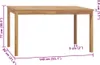 A diagram showing the dimensions of a wooden table. Produktbild-Vorschau