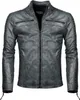 PAULGOS Veste en cuir pour hommes Veste en cuir véritable Voir les images du produit 1