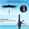 Parasol COSTWAY φ230cm, parasol de jardin avec manivelle et Voir les images du produit 6