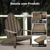 Wiltec zahradní židle z masivu Adirondack 89 x 72 x 92,5 Náhled obrázku produktu 7