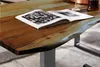 Esstisch Baumkante massiv Akazie nussbaum 240 x 100 silber Produktbild-Vorschau 3