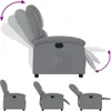 relaxačné kreslo vidaXL Light Grey Fabric Náhľad obrázku produktu 6