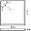 vidaXL Duschtasse ABS Quadratisch Weiß 80x80 cm Produktbild-Vorschau 9