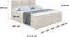 A diagram of a bed with dimensions and measurements indicated by text and arrows. Produktbild-Vorschau
