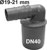 A product shot of a gray plastic pipe fitting on a white background. Podgląd zdjęcia produktu