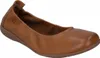 A single brown leather ballerina shoe is shown from a side-diagonal angle against a white background. Anteprima dell’immagine prodotto