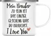 Trendation - Bruder Schwester Emaille Tasse Geschenk von Produktbild-Vorschau 1