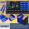 MASKO® Wandregal + Stapelboxen + Werkzeughalter | 45 tlg Produktbild-Vorschau 4