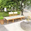 vidaXL Záhradná lavica s vankúšom 2 v 1 190 cm z masívneho Náhľad obrázku produktu 2