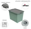 Stapelbox mit Rollen Compact Eco DIN A3 70l grün Produktbild-Vorschau 4