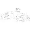 Buffet MORPHOS - L 150 x P 40 x H 74,5 cm - Blanc/Chêne - 3 Voir les images du produit 9