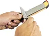 Hands sharpening a knife using a sharpening tool. Produktbild-Vorschau