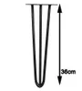 Tischbeine 4er-Set Hairpin 36 cm Haarnadelbeine Schwarz Produktbild-Vorschau 6