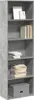 vidaXL Bücherregal Betongrau 60x30x189 cm Holzwerkstoff Produktbild-Vorschau 2