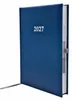 2027 ADINA Buchkalender Chefplaner A5 blau-metallic 1 Tag 1 Produktbild-Vorschau 1