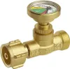 A brass gas regulator with a gauge. Produktbild-Vorschau