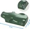 A green ceramic crocodile-shaped humidifier with dimensions indicated. Produktbild-Vorschau
