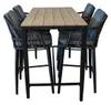 5-teiliges Gartenbar-Set | 4 Isabel Barhocker Schwarz |  Produktbild-Vorschau 1