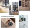 Collage of lifestyle and product shots showing a dehumidifier in different home settings. Produktbild-Vorschau