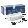 A Bosch fuel pump and its packaging are displayed on a white background. Produktbild-Vorschau