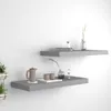 Mensole galleggianti da parete 2 pz. MDF grigio Anteprima dell’immagine prodotto 12
