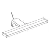 A line drawing of a black LED light fixture with a power cord. Náhled obrázku produktu