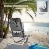 tectake® Aluminium Strandstuhl Coral klappbar, mit Produktbild-Vorschau 8