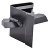 A black metal log splitter wedge with four blades, designed to split logs. Voir les images du produit