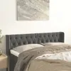 vidaXL Kopfteil mit Ohren Dunkelgrau 163x16x78/88 cm Samt - Produktbild-Vorschau 2