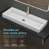 doporro Vasque à Poser 60cm Lavabo Suspendu Blanc Voir les images du produit 3