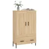 vidaXL Highboard Sonoma-Eiche 69,5x31x115 cm Holzwerkstoff Produktbild-Vorschau 3