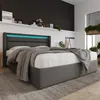 Letto imbottito Flieks 160x200cm con LED, letto Anteprima dell’immagine prodotto 3