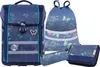 A collection of school supplies including a backpack, a drawstring bag, and two pencil cases, all with a matching butterfly and rose pattern. Anteprima dell’immagine prodotto