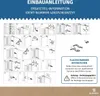 An instructional diagram showing how to install or replace refrigerator door hinges. Produktbild-Vorschau