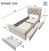 Flieks Polsterbett 90x200cm mit Lattenrost, Stauraumbett Produktbild-Vorschau 7