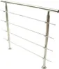 A stainless steel railing with four horizontal bars, shown against a white background. Produktbild-Vorschau