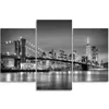 Triptychon auf leinwand brooklyn-brücke 150x100 cm Feeby Produktbild-Vorschau 3