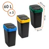 Cestino per rifiuti con coperchio basculante - set di 3 - Anteprima dell’immagine prodotto 6