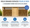 TIMBELA M206 Abri à bûches en bois avec remise 6,18 m2, Voir les images du produit 10