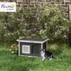 PawHut Katzenhaus Outdoor Wasserdicht Asphaltdach Produktbild-Vorschau 2