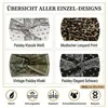 4er Set Paisley Stirnbänder Damen - Elastisch & Produktbild-Vorschau 2